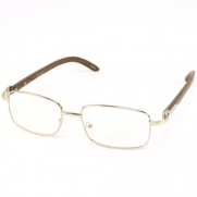 Classic Designer Clear Fake Nerd EyeGlasses Silver Metal