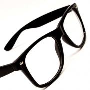 Vintage Wayfarer Retro Clear Sunglasses Eyeglasses Black Unisex W12