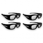True Depth 3D® RECHARGEABLE Glasses for Panasonic 3D TVs! Compatible with Infrared and Bluetooth! (4 Pairs)