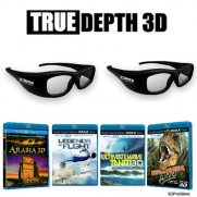 True Depth 3D® IMAX bundle for Panasonic 3D TVs! (2 glasses and 4 IMAX blu rays!)