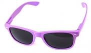 Solid Neon Wayfarer Sunglasses by Qlook, Purple
