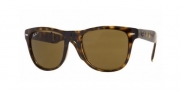 Ray-Ban RB 4105 710/57 Demi Brown FOLDING WAYFARER Sunglasses With Brown POLARIZED-50mm
