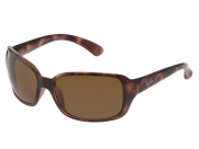 Ray-Ban RB4068 Sunglasses - Polarized - Women's Havana/Crystal Natural Brown, One Size