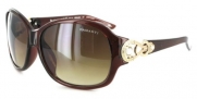 D'Amanti 82022 Fashion Sunglasses from with Hand-Inlaid Austrian Crystals and Metal Temple Decorations for Glamorous and Stylish Women Brown