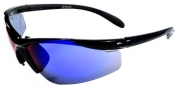 JiMarti JMP01 POLARIZED Sunglasses for Golf, Fishing, Cycling-Unbreakable-TR90 Frame (Black & Ice Blue)