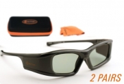 PANASONIC-Compatible 3ACTIVE® 3D Glasses. For 2012/13 RF 3D TV's. Rechargeable. TWIN-PACK