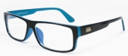 IG Unisex Clear Lens Plastic Fashion Glasses in Black/Blue