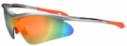 JiMarti Polarized Sport Wrap JMP04 Sunglasses UV400 Unbreakable Protection for Cycling, Ski or Golf (Silver Fire Revo)