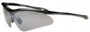 JiMarti Polarized Sport Wrap JMP04 Sunglasses UV400 Unbreakable Protection for Cycling, Ski or Golf (Black & Smoke)