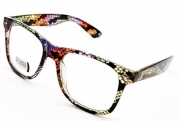 Wayfarer 80s Retro Clear Lens Eyeglasses Sunglasses E21 (Zb Snake, clear)