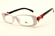 D1059cl Dg Eyewear Womens Fashion Clear Lens Sunglasses Eyeglasses W Ribbons (white/black/red, clear)