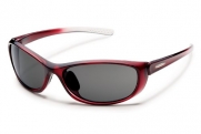Suncloud Wisp Polarized Sunglasses, Wine Frame, Gray Lens
