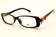 D1059cl Dg Eyewear Womens Fashion Clear Lens Sunglasses Eyeglasses W Ribbons (black/red, clear)