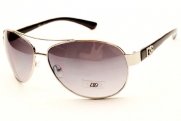 D618 Dg Eyewear Metal Aviator Womens Fashion Sunglasses (silver/black, gradient)