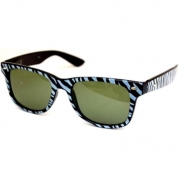 QLook Whole Zebra Print Animal Wayfarer Style Sunglasses, Black