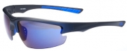 Hilton Bay A59 Sunglasses Wrap Style UV400 Lens for Baseball, Softball, Cycling, Golf, Kayaking and All Active Sports (Black & Blue)