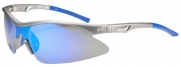 JiMarti Polarized Sunglasses P78 Sport Wrap TR90 Unbreakable (Silver & Blue revo)