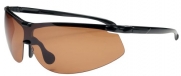 P343 Polarized Sport Wrap Sunglasses Unbreakable TR90 (Black & Bronze)
