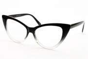 E16 Cateye Sunglasses Clear Lens Eyeglasses E16 (OMB Black/clear, clear)