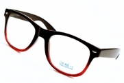 W231 Vintage Retro 80s Wayfarer Clear Lens Eyeglasses Sunglasses (black/red, clear)