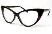 Cateye Sunglasses Clear Lens Eyeglasses E16 (tortoise brown, clear)