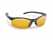 Flying Fisherman Bristol Polarized Sunglasses (Matte Black Frame, Yellow-Amber Lenses)