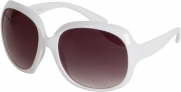 GA4565 Retro Vintage Oversized Frame Fashion Sunglasses - White - Smoke Lens