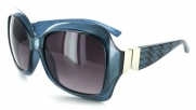 Ibiza 1924 Women's Designer Sunglasses with Unique Stylish Patterned Frames and Large Lenses (Blue + Smoke)