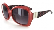 Ibiza 1924 Women's Designer Sunglasses with Unique Stylish Patterned Frames and Large Lenses (Pink + Smoke)