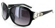 D'Amanti 82022 Fashion Sunglasses from with Hand-Inlaid Austrian Crystals and Metal Temple Decorations for Glamorous and Stylish Women Black