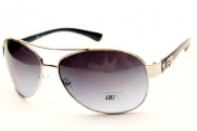 D618 Dg Eyewear Metal Aviator Womens Fashion Sunglasses (silver/blue, gradient)