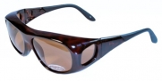 POLARIZED Sunglasses P90 Over-Prescription Super Light with pouch (Mahogany & Amber)