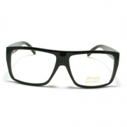 Black Classic Rectangular Clear Lens Plastic Frame Fashion Eye Glasses