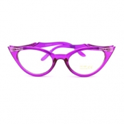 Original True Snug Cat Eye Fashion Glasses with Rhinestone - Purple