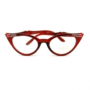Original True Snug Cat Eye Fashion Glasses with Rhinestone - Red
