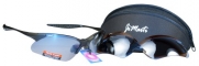 JiMarti JM44 Triad Polarized Sunglasses with 3 lens sets & Case (Black)
