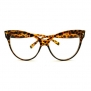 True Goth Cat Eye Clear Len Fashion Optical Eye Glasses - Turtle Shell