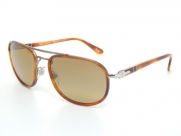 New Persol PO2409S 101881 Matte Brown/Crystal Polar Brown Gradient 56mm Sunglasses