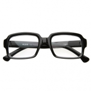 Vintage Inspired Eyewear Thick Frame Bold Square Clear Lens Eyeglasses Glasses