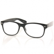 Unisex Full Sized Reading Glasses Reader Eyeglasses Clear Lens Solid Black +1.25