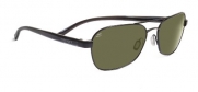 Serengeti Volterra Sunglasses (555nm Polarized,  Satin Black/Gray Stripe)