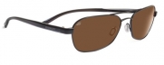 Serengeti Volterra Sunglasses (Drivers Polarized,  Satin Black/Gray Stripe)