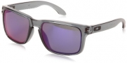Oakley Holbrook OO9102-44 Iridium Sport Sunglasses,Crystal Black,55 mm