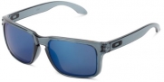 Oakley Holbrook OO9102-47 Iridium Sport Sunglasses,Crystal Black,55 mm