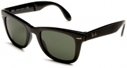 Ray-Ban Unisex RB4105 Folding Wayfarer Sunglasses,Black Frame/G15XLT Lens,50 mm