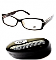 D5014-whd Dg Eyewear Vintage Rectangular Eyeglasses Sunglasses + Hard Case (brown)