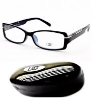 D5014-whd Dg Eyewear Vintage Rectangular Eyeglasses Sunglasses + Hard Case (blue)