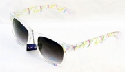 Sunglasses paint spatter pattern on Clear Frames