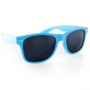 Vintage Wayfarer Style Sunglasses - 15 Colors Dark Lenses Blue Pastel