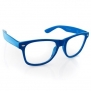 Vintage Wayfarer Style Sunglasses Clear Lenses Blue